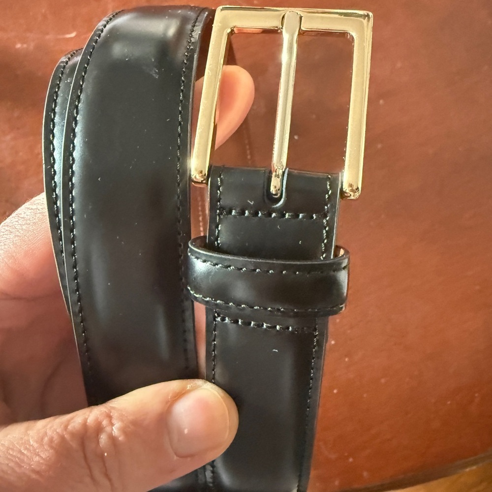 BROOKS BROTHERS.  Black leather belt size 36 - men’s